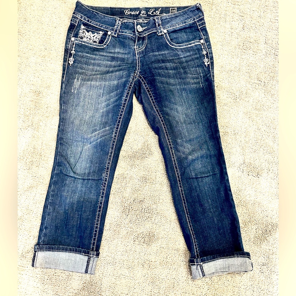 Capri jeans with some BLING!